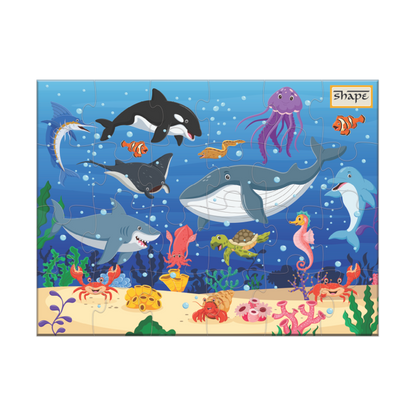Shape Little Explorer 4-in-1 Puzzle Set Animal & Nature Jigsaw Puzzle for Kids 4 Puzzle Set
