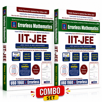 Errorless IIT-JEE Mathematics (Combo Vol 1 & 2) JEE Main & JEE Advanced 2027 Edition (English Medium)
