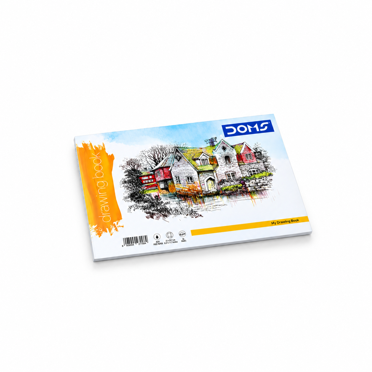 Doms Drawing Book – A5 Size (17 × 24.5 cm), 36 Pages | Plain Drawing Paper