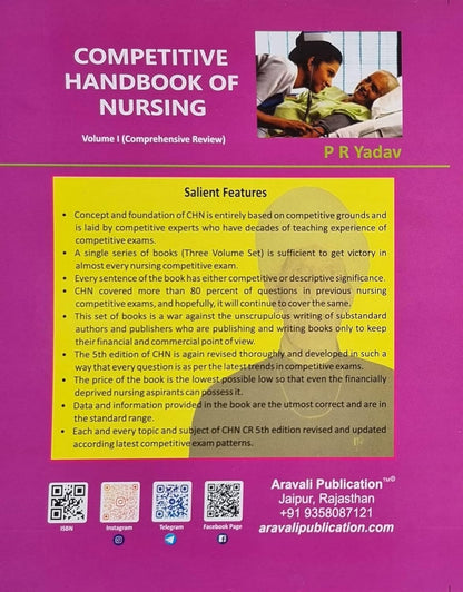 Aravali Competitive Handbook of Nursing (Volume-1) By P R Yadav (5th Edition) (English Medium)