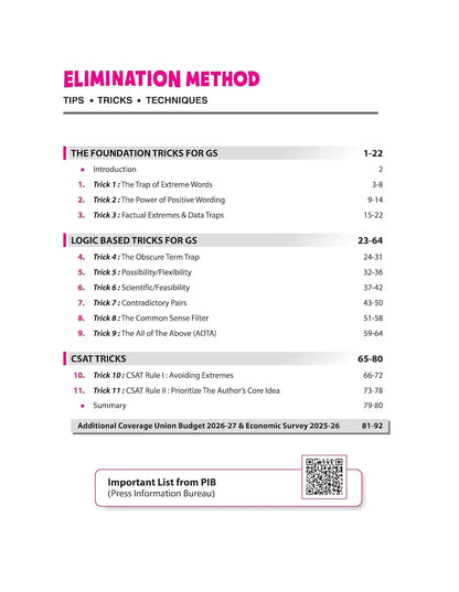 Arihant Elimination Method for UPSC CSE Prelims  By-Abheem Ranjan (English medium)