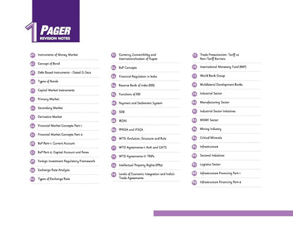 Arihant UPSC Prelims Pixel Economy 1 Pager Revision Notes Fast Revision Book for UPSC & State PCS (English Medium)