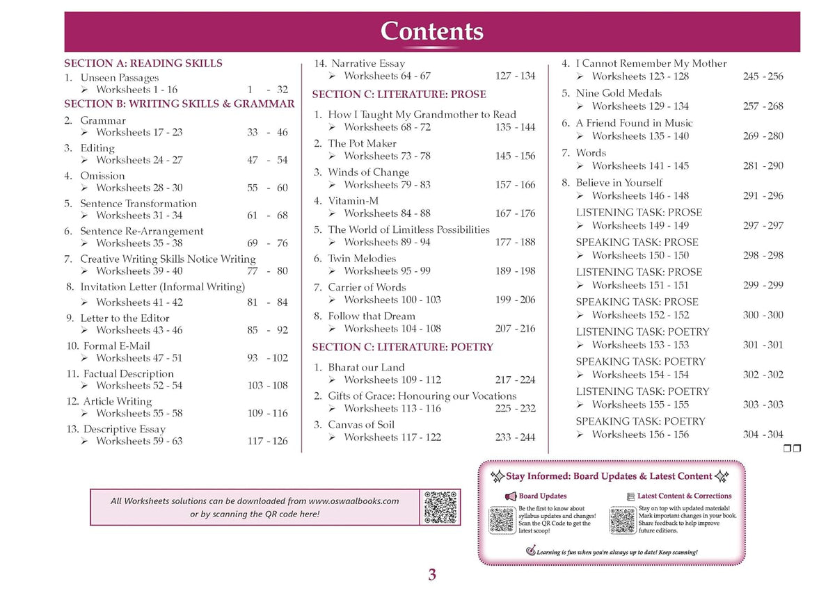 Oswaal CBSE Workbook English R1 Kaveri Class 9 (English Medium)