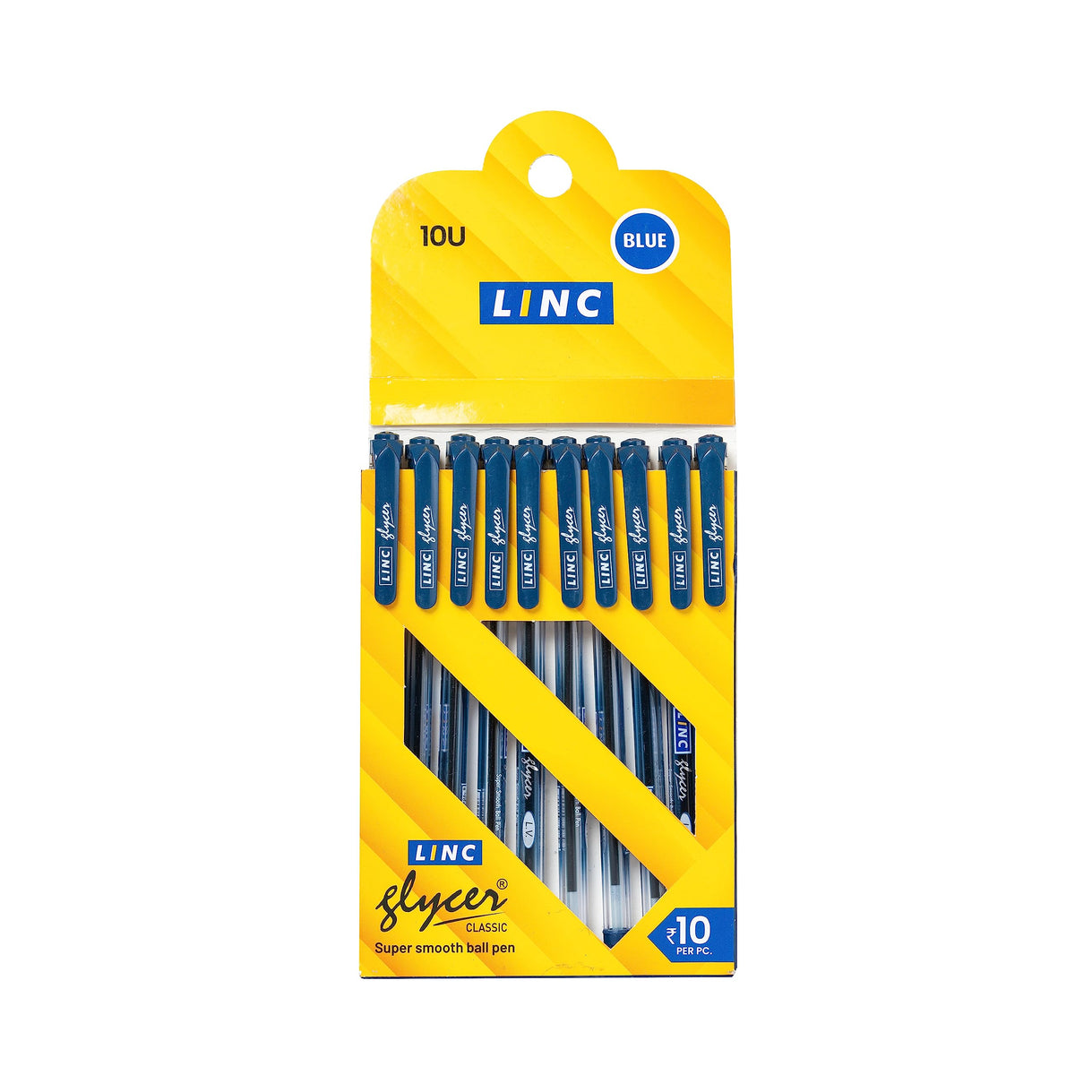 Linc Glycer Classic Super Smooth Ball Pen – Pack of 10 (Blue)