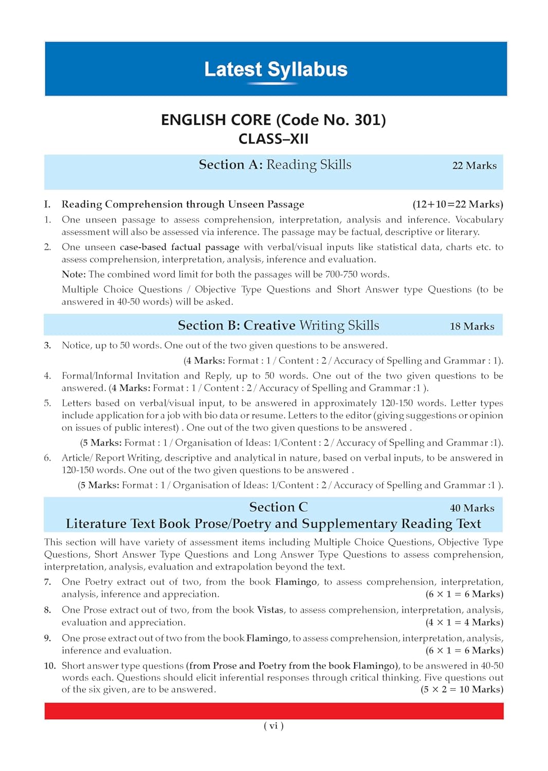 Oswaal CBSE English core Question Bank  Class 12 (2017–2026) Chapter & Topic-wise Solved Papers(English Medium)