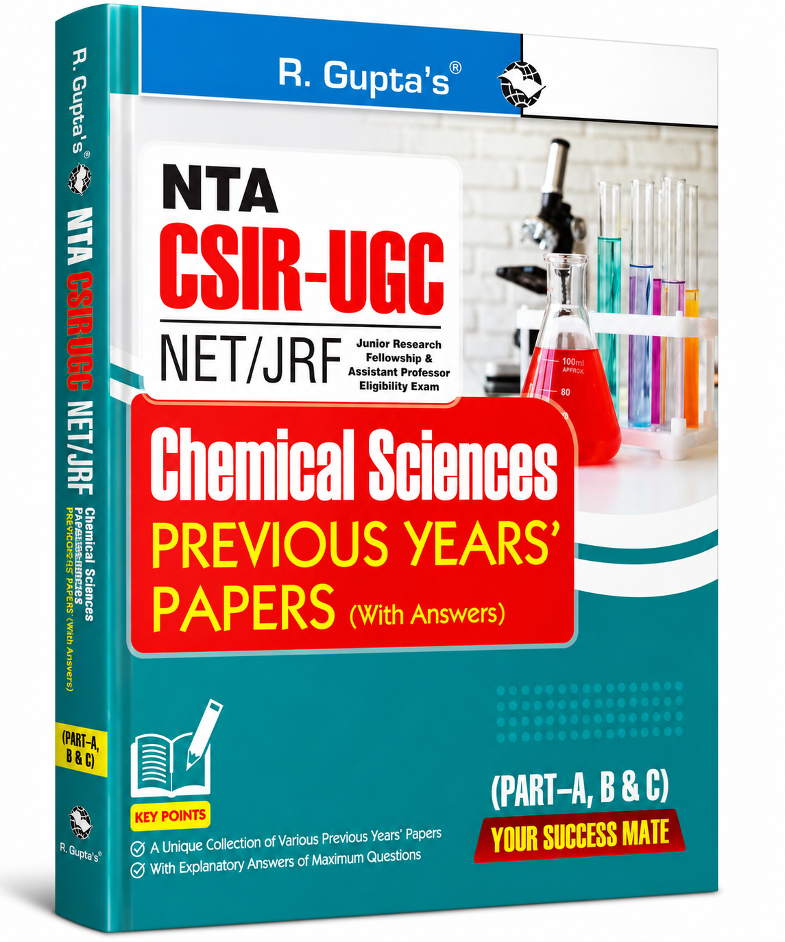 R. Gupta's - NTA CSIR-UGC NET/JRF Chemical Sciences Previous Years' Papers (Part A, B & C) with Answers (English Medium)