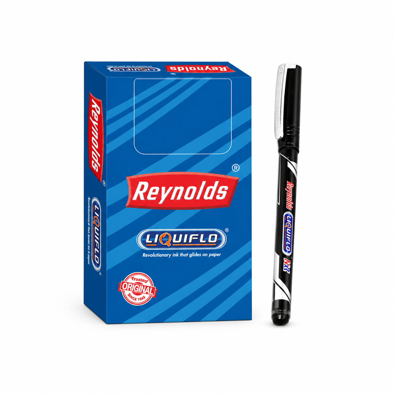 Reynolds Liquiflo Fluid Black Ink Pen – Pack of 20 Pieces