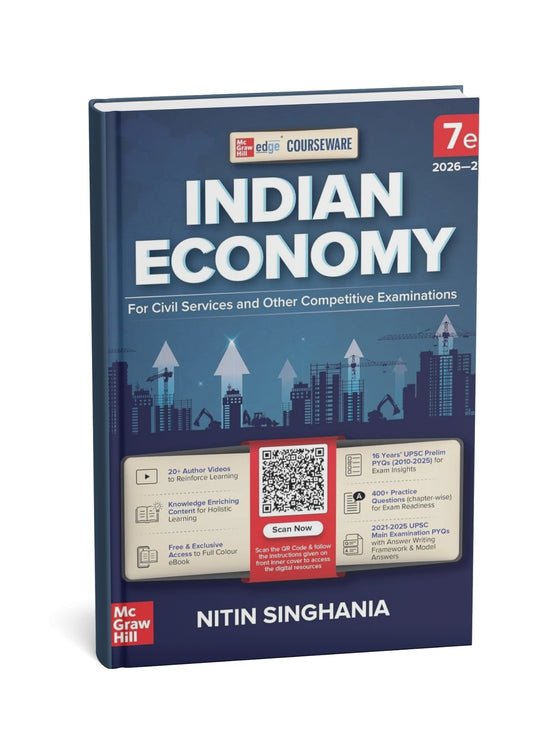 TMH Indian Economy Courseware 7th Edition 2026-27 by Nitin Singhania (English Medium)