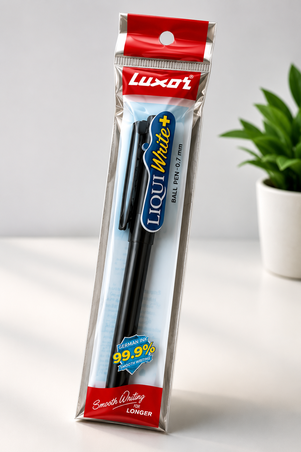 Luxor Liquiwrite Ball Pen – Black Ink Smooth Writing Pen