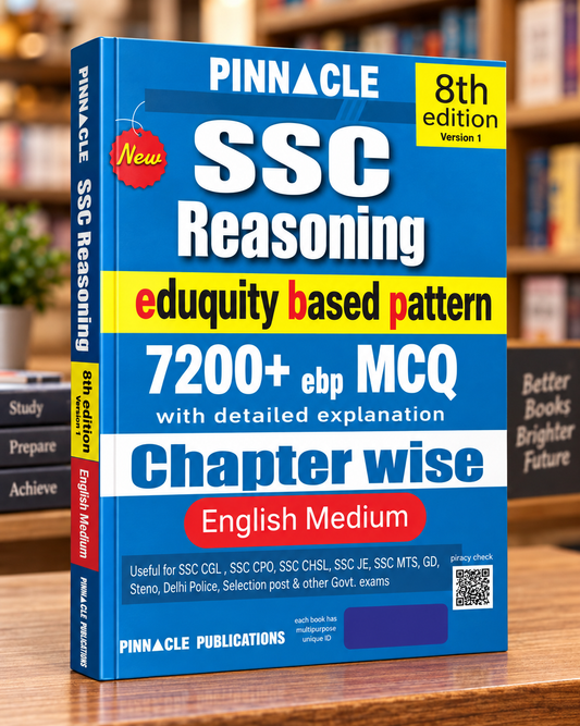 Pinnacle SSC Reasoning 7200+ EBP MCQs Book 2026 – 8th Edition