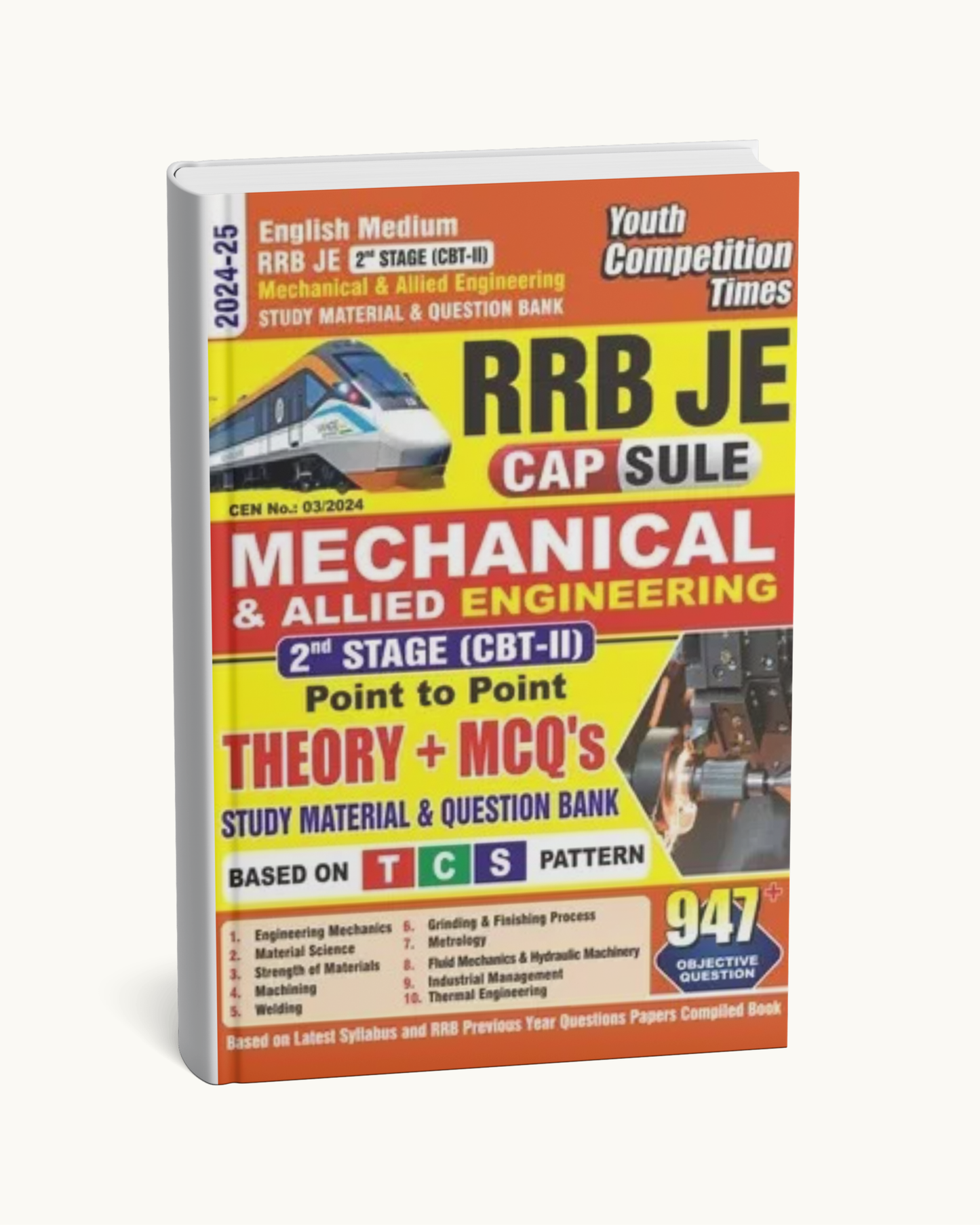 Youth Competition Times – RRB JE Mechanical & Allied Engineering |2nd stage 2025|English Medium
