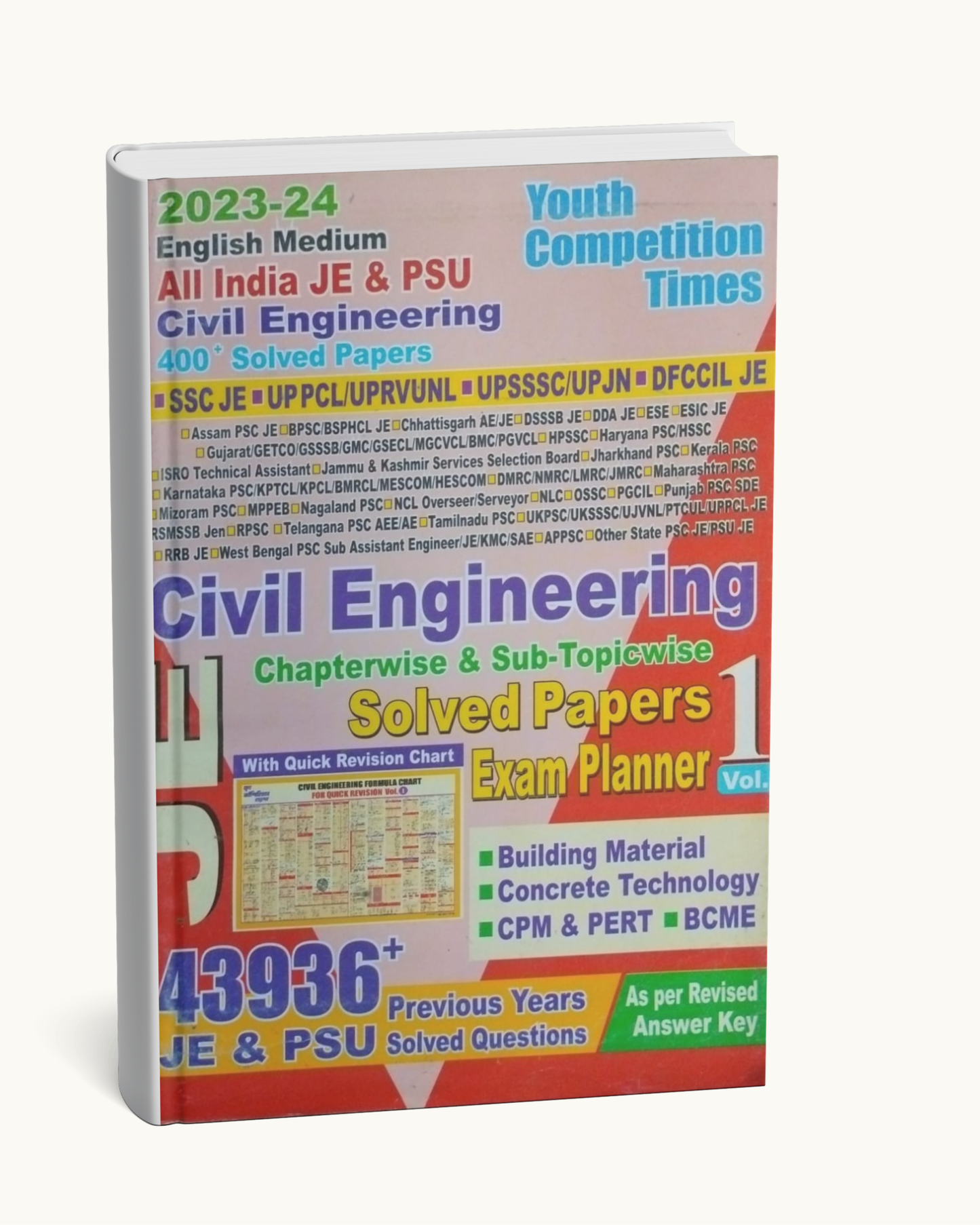 Youth Competition Times - Civil Engineering Solved Papers (Vol-1) 2023–24 | English Medium