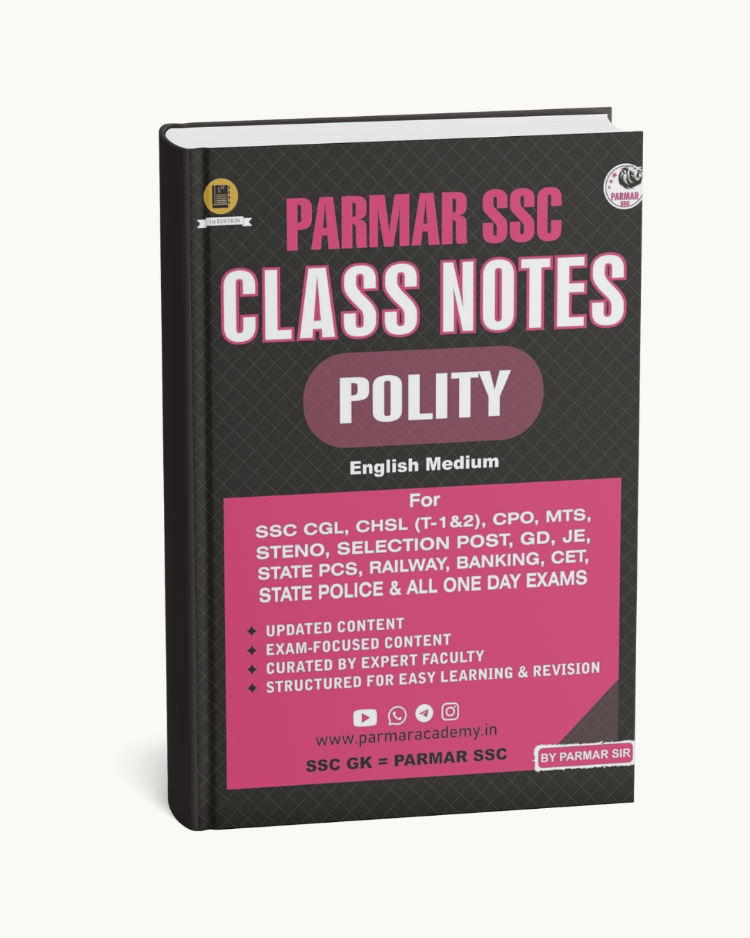 Parmar SSC Class Notes Polity by Parmar Sir (1st Edition) English Medium
