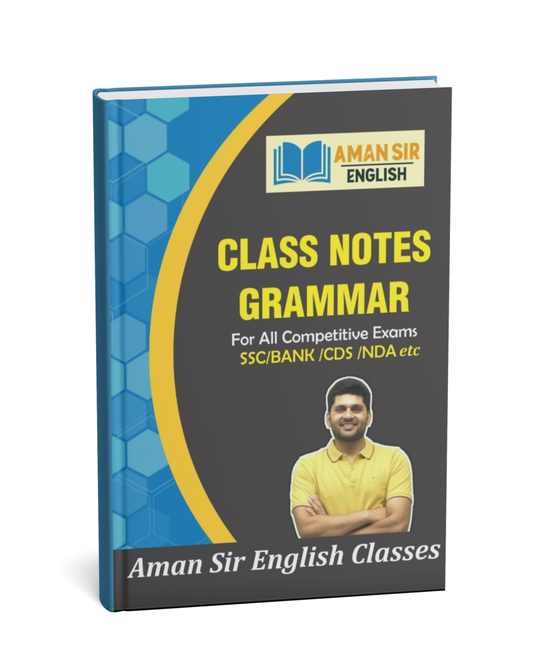 Aman sir English Class Notes Grammar By Aman Sir Chapterwise & Topicwise Notes
