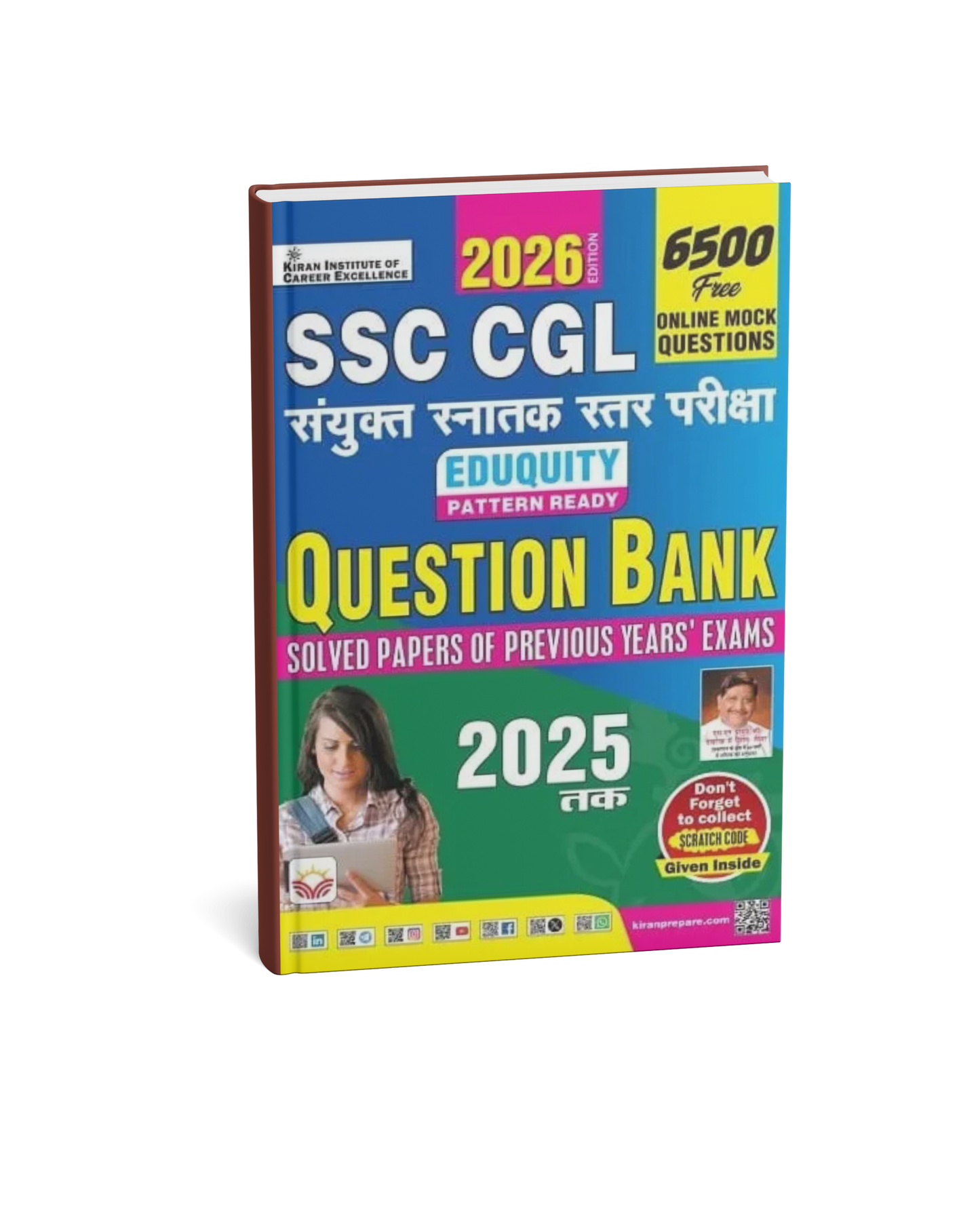 Kiran SSC CGL Question Bank 2026 Edition (Hindi Medium)