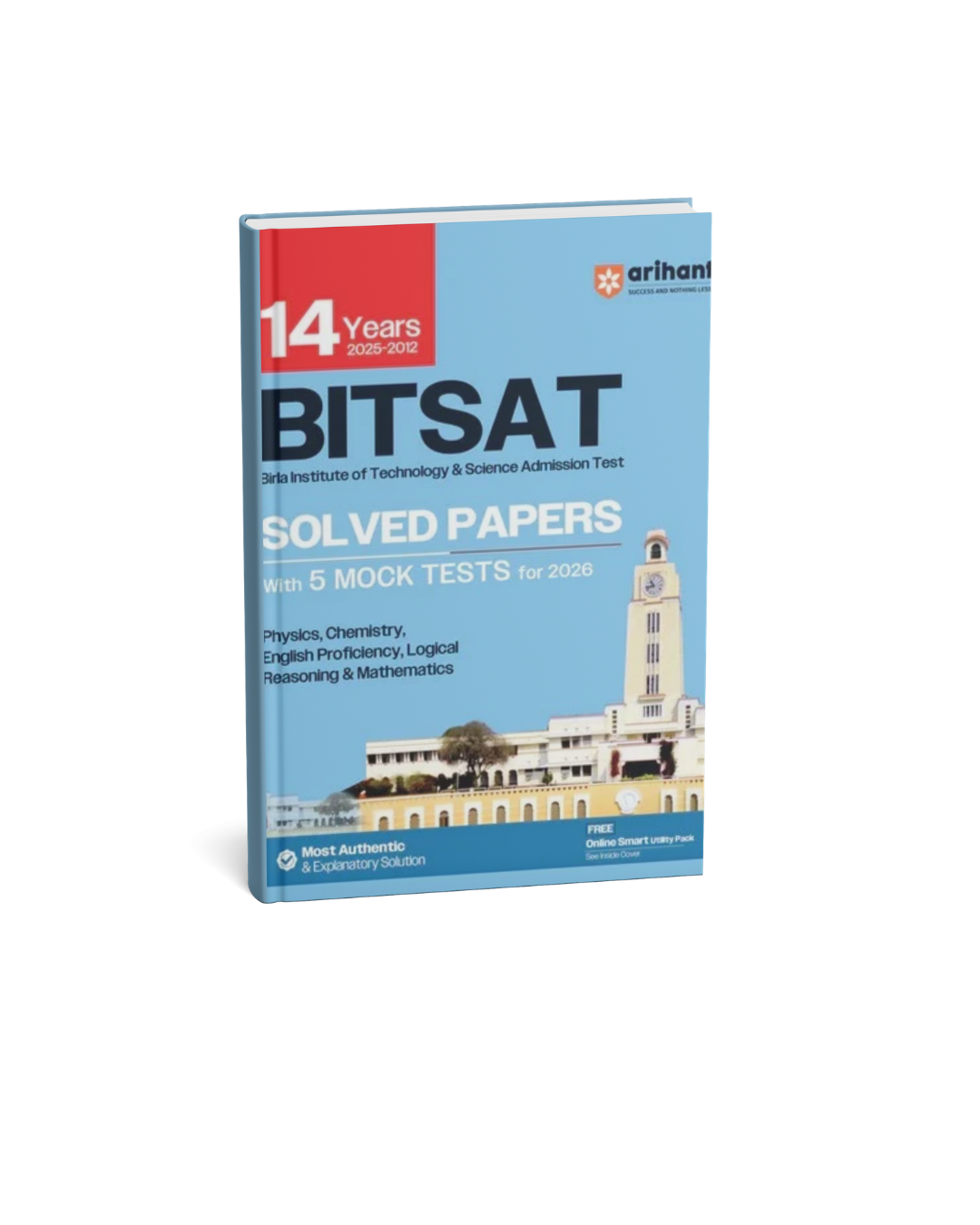 Arihant BITSAT 14 Years Solved Papers With 5 Mock Tests For 2026 (English Medium)