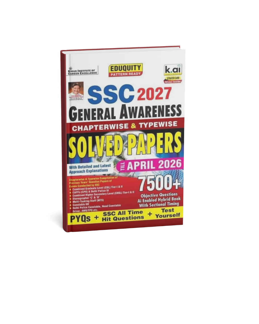 Kiran SSC General Awareness Chapterwise & Typewise Solved Papers 7500+ Questions | 2027 Edition (English Medium)
