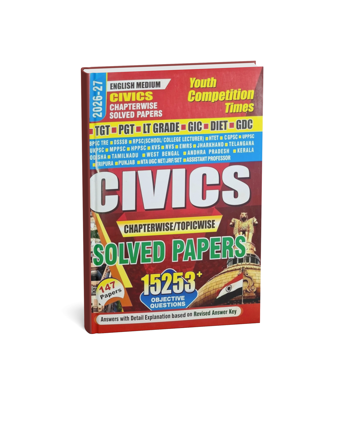 Youth TGT PGT Civics Chapterwise Solved Papers 15253+ Objective Questions (2026–27 Edition) | English Medium | 147 Papers