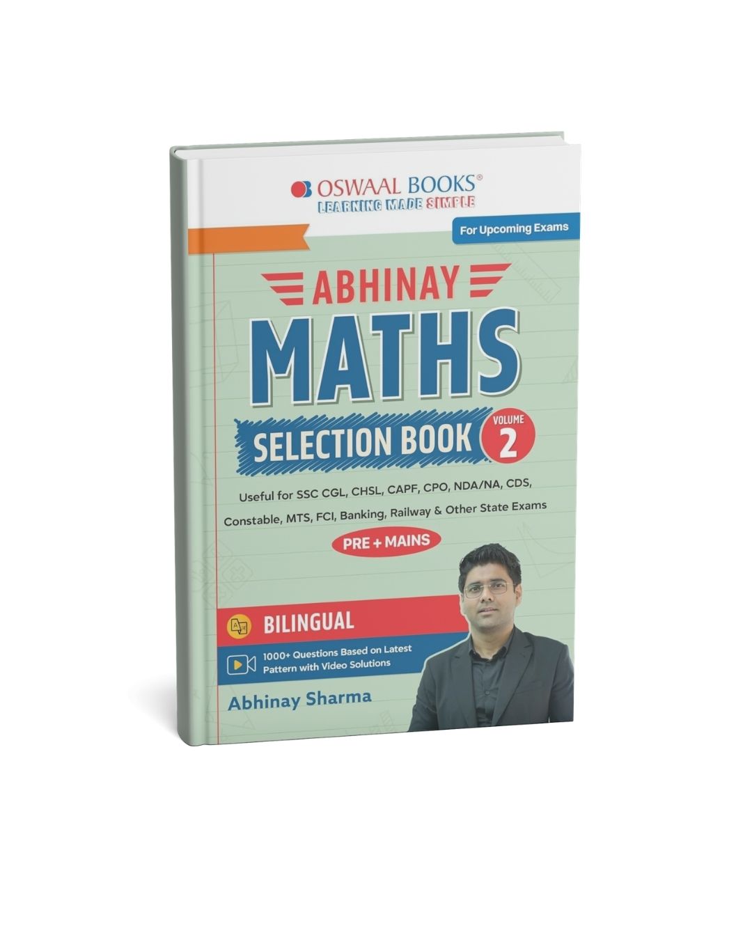 Oswaal Abhinay Maths Selection Book – Vol. 2 | Bilingual Workbook for All SSC & Other Govt. Exams | Concept Based Questions with Video Solutions | Advance Maths Part 2 (Latest Edition)