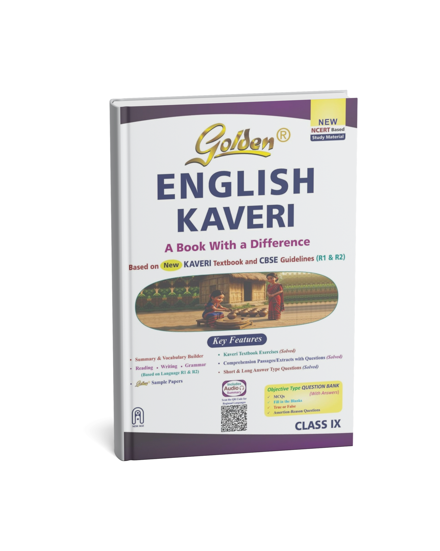 Golden English Study Material for Class 9 (Kaveri) | Based on New NCERT Textbook | CBSE 2027 Exams (English Medium)