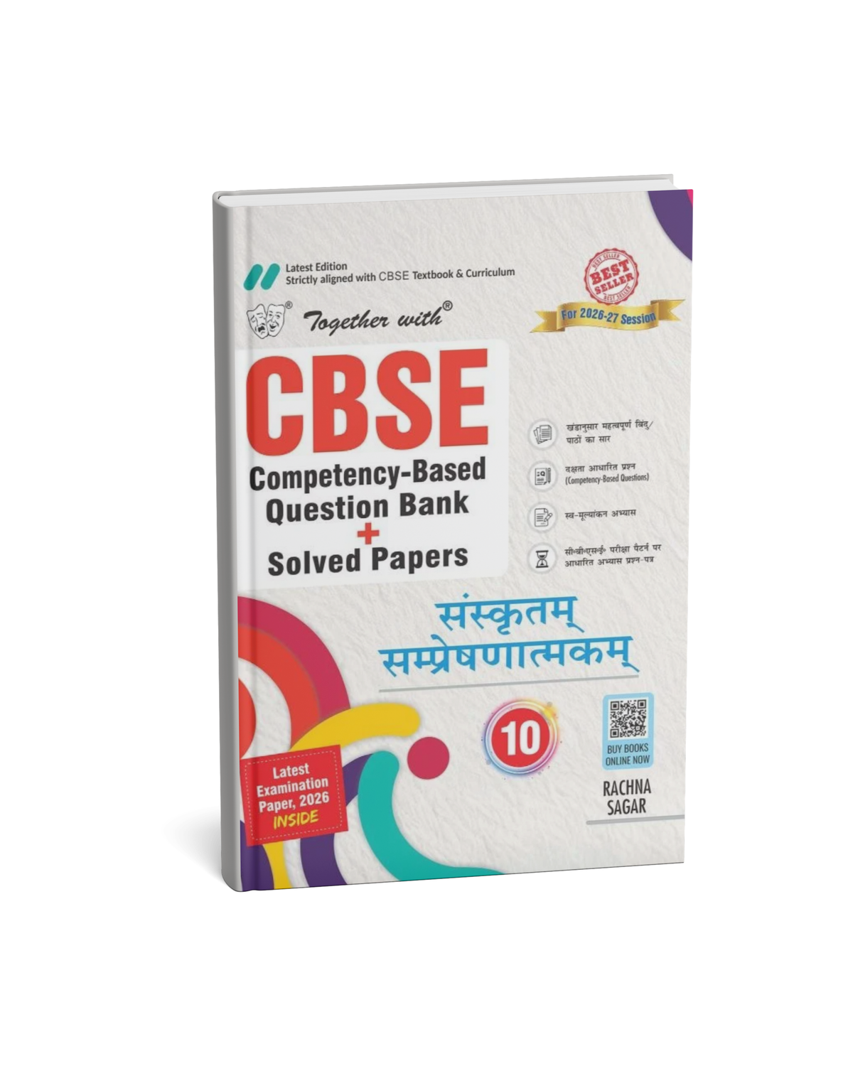 Together with CBSE Solved Papers Sanskrit Communicative Class 10 (2026–27 Edition) Rachna Sagar (Hindi Medium)