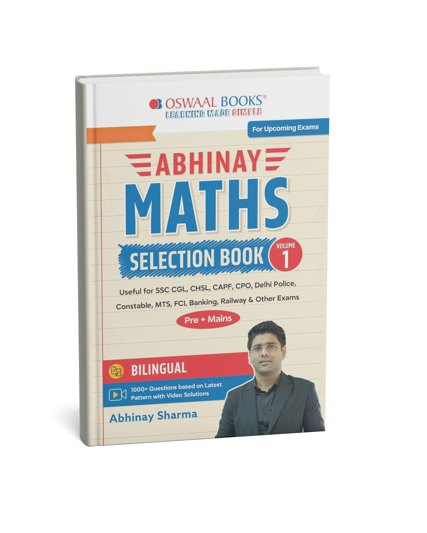 Oswaal Abhinay Maths Selection Book Pre + Mains (vol-1) (BILINGUAL)