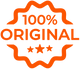100% Original guarantee badge with three stars in orange color.