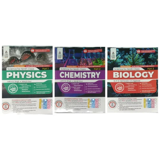 S. Chand Lakhmir Singh Class 9th Science Combo Pack (Physics, Chemistry, Biology) 2026–27 Edition (English Medium)