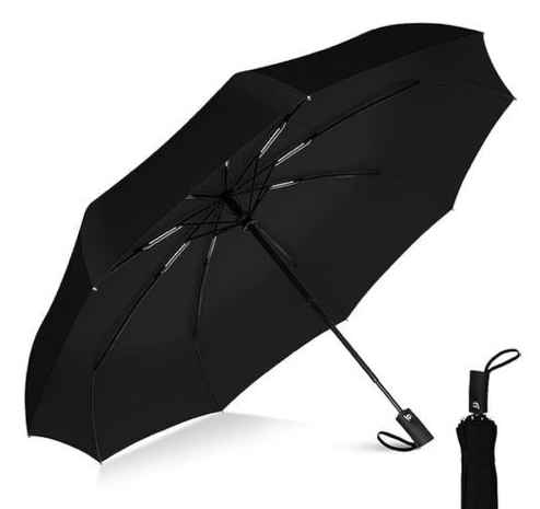 Premium Foldable Umbrella – Windproof & Waterproof Travel Umbrella (Black)
