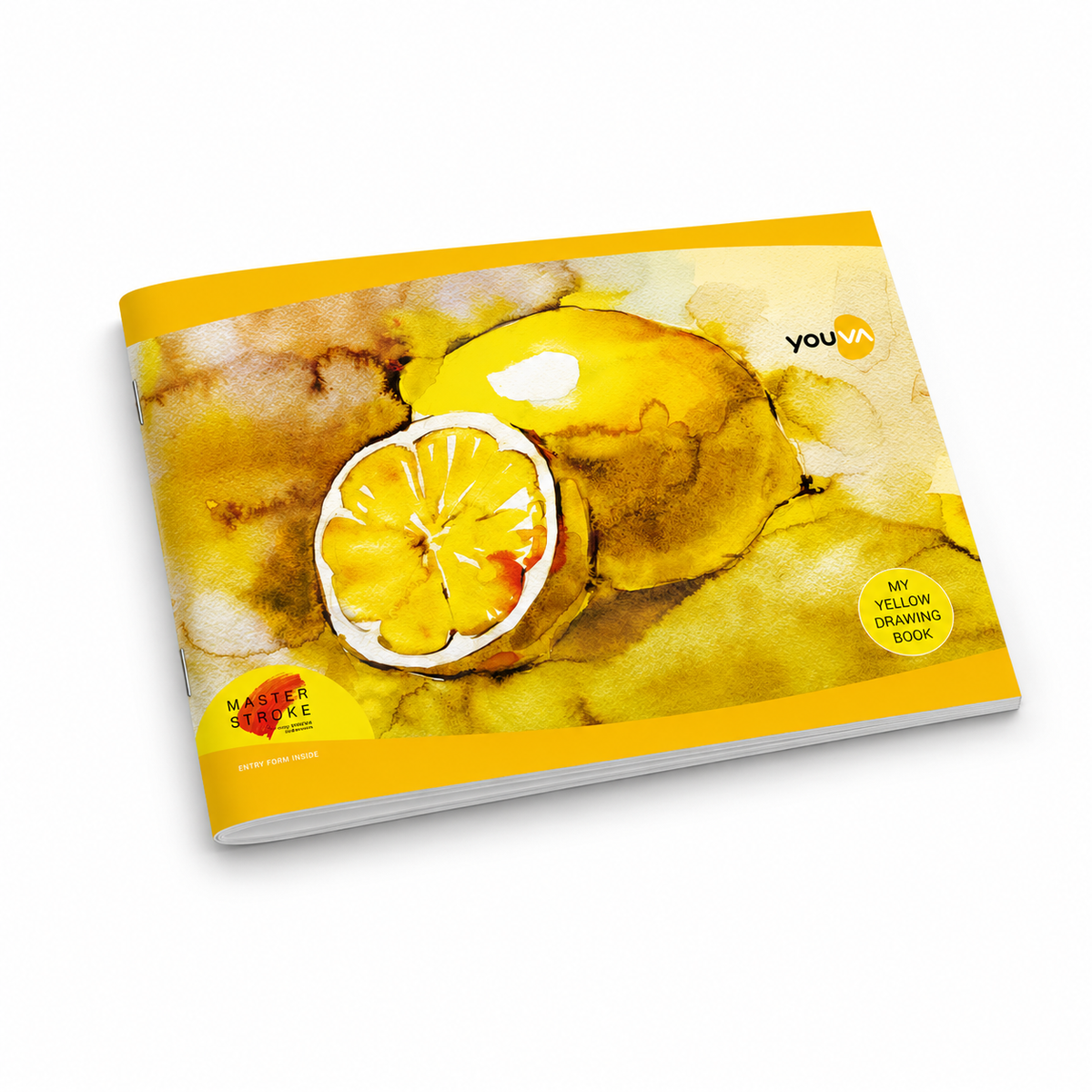 Youva Yellow Drawing Notebook – 21 × 29.7 cm, 36 Pages | Plain Drawing Paper