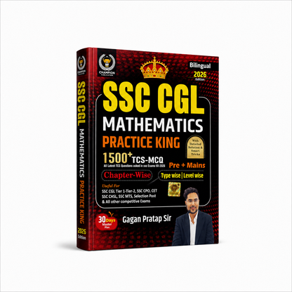 Champion SSC CGL Mathematics Practice King (Pre + Mains)1500+ TCS MCQs 2026 Edition) (Bilingual)