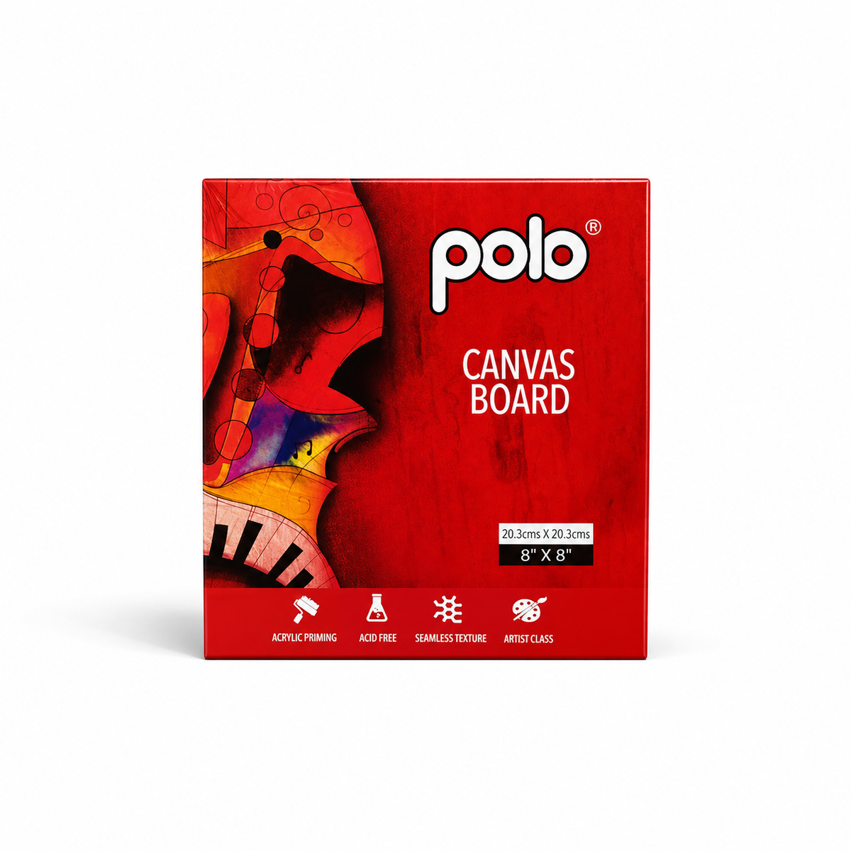 Polo Canvas Board 20.3 cm x 20.3 cm (8 x 8 Inch)