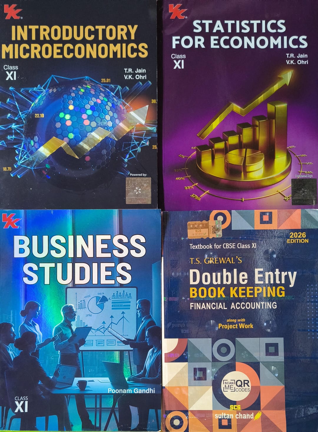 Class 11 Commerce Complete Book Combo Set 2026 | Introductory Microeconomics, Statistics for Economics, Business Studies & T.S. Grewal Double Entry Book Keeping | CBSE Class XI (English Medium)