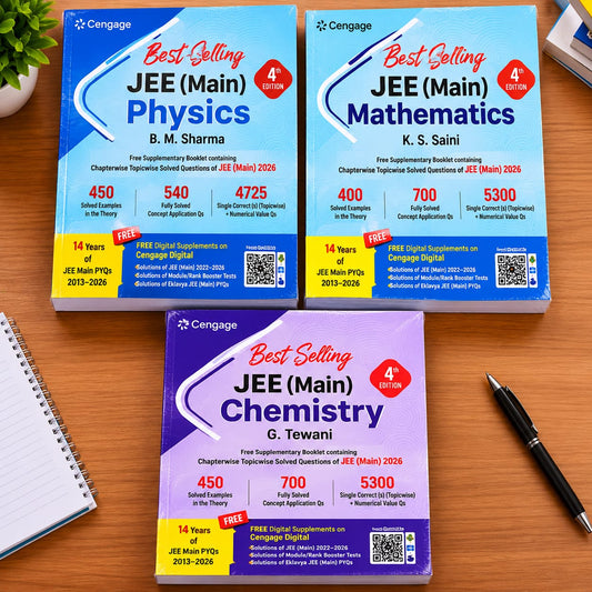 Cengage JEE (Main) Complete Combo Set of 3 Books – Physics, Chemistry & Mathematics 4th Edition (English Medium)
