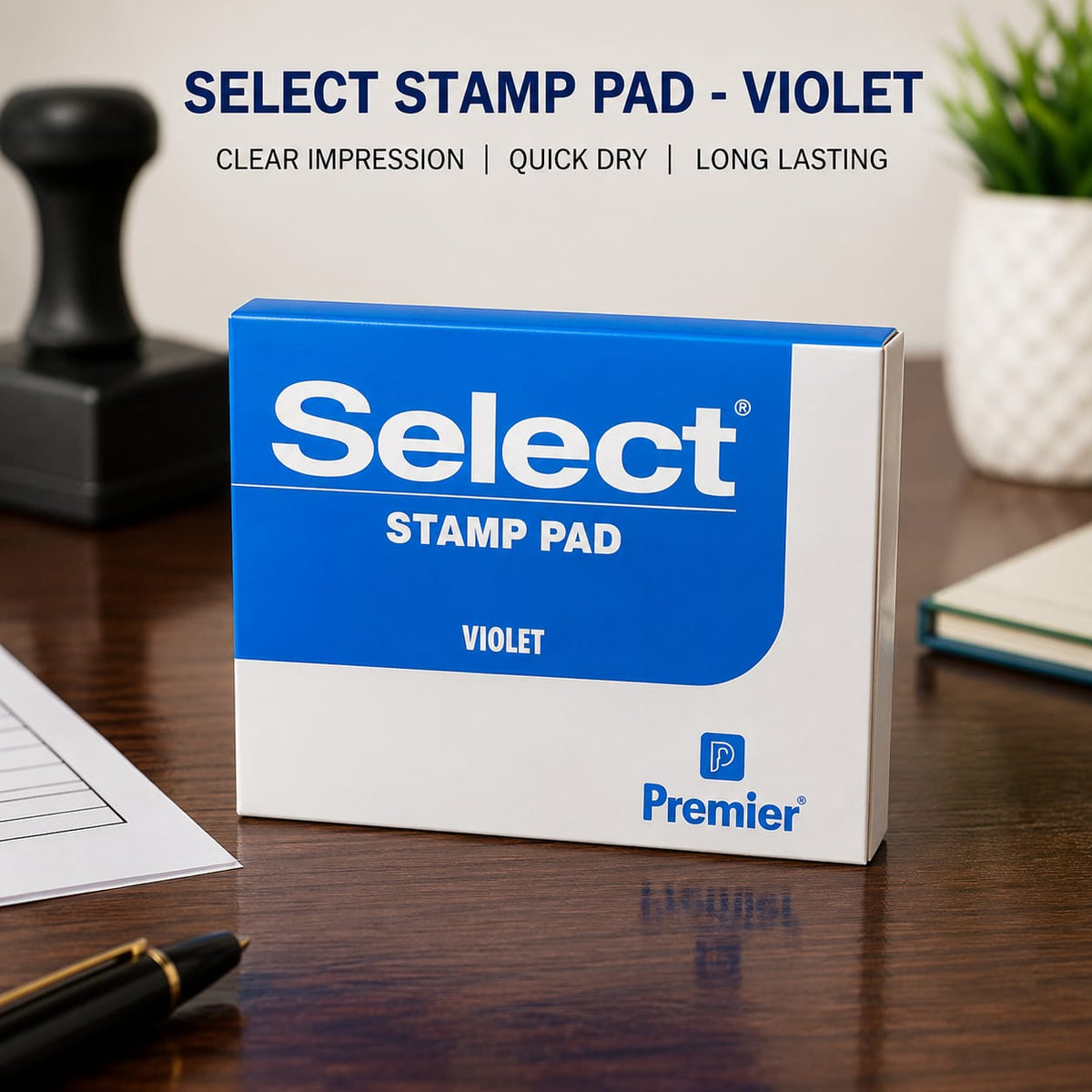 Select Violet Stamp Pad | Premium Quality Ink Pad for Rubber Stamps | Quick Dry, Clear & Long-Lasting Impressions