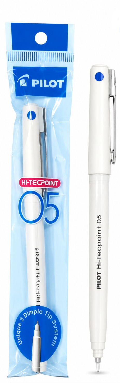 Pilot Hi-Tecpoint 05 Pen Blue – Fine Tip Liquid Ink Roller Pen