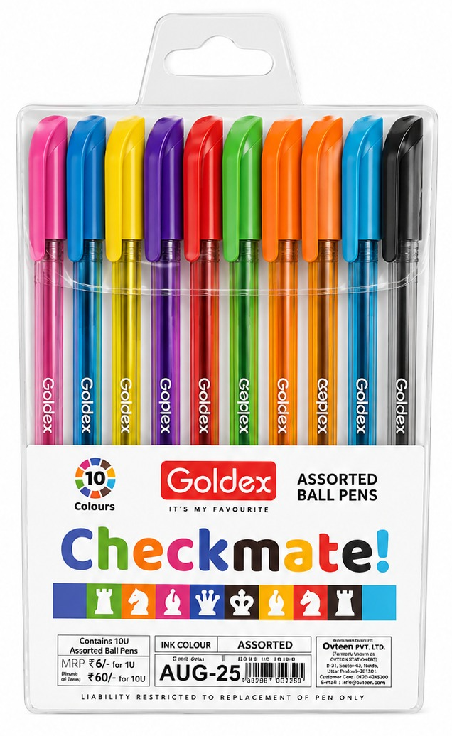 Goldex Checkmate 10 Colours – Bright & Smooth Colour Set