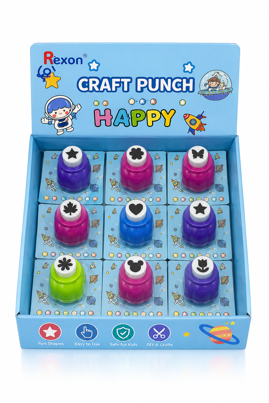 Mini Craft Punch for Paper | DIY Scrapbooking Shape Cutter | Kids Art & Craft Punch | Assorted Designs | 1 Piece | ₹60 Per Piece