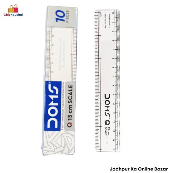 DOMS Plastic Scale 15 cm (5 Inch) Transparent Measuring Ruler Accurate & Durable Straight Ruler for School, Office & Drawing