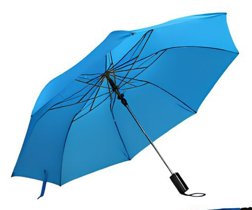 Premium Foldable Umbrella – 24 Inches Windproof & Waterproof Travel Umbrella (Light Blue)
