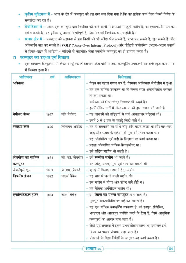 Aakar IAS MPPSC Mains Paper-3 Part-2 Unit-2 Computer Science (Hindi Medium)